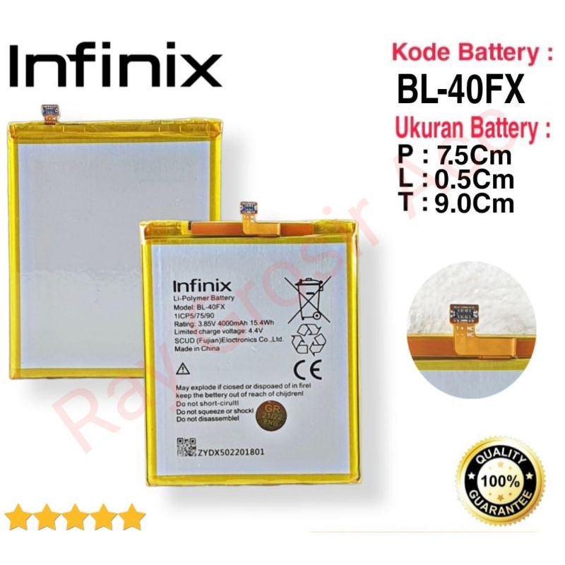 Baterai Original Infinix BL-40FX BL40FX BL 40FX Zero 4+ 4 Plus X602 X603 X574