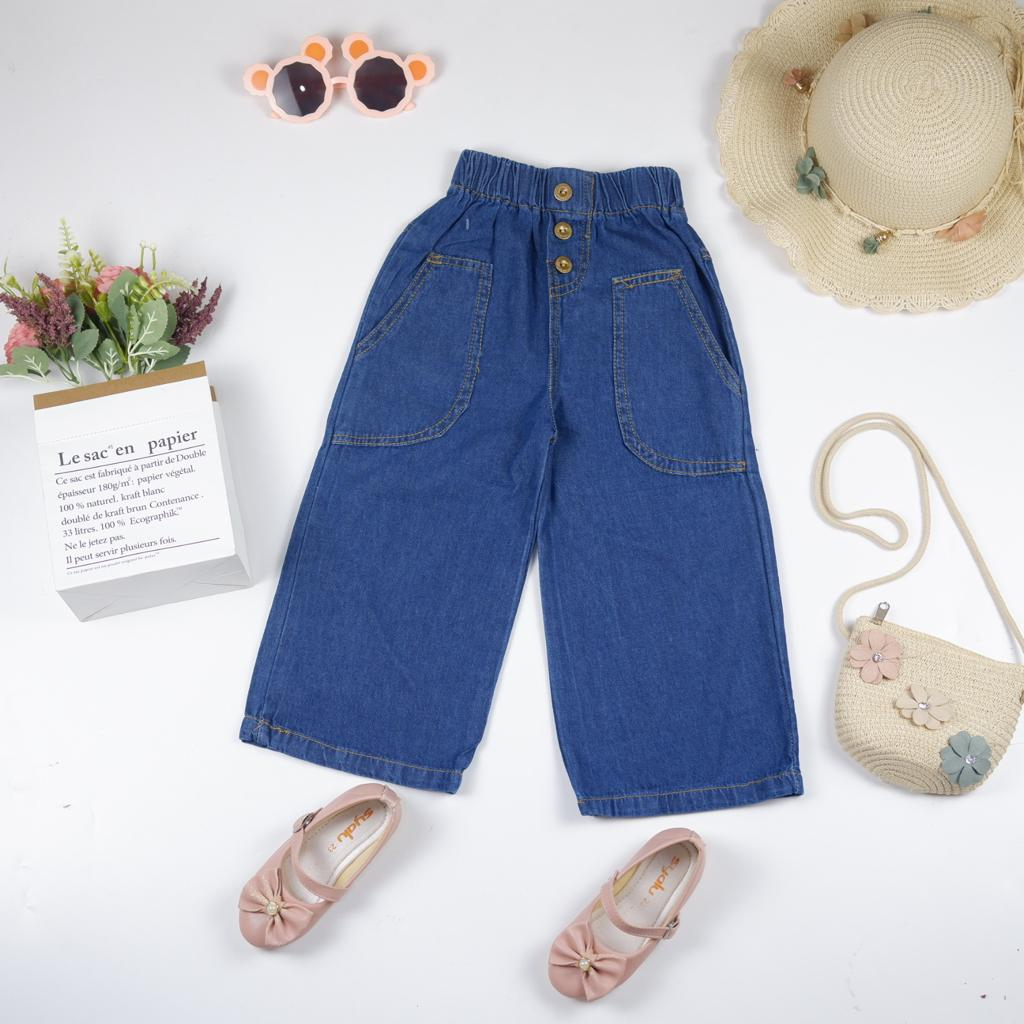 KULOT HIGH WAIST KULOT JEANS ANAK PEREMPUAN 4-10Tahun Celana Panjang Anak