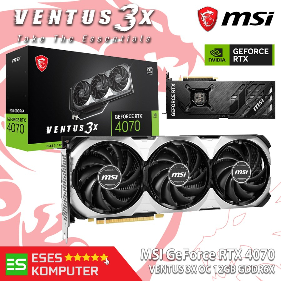 VGA MSI GeForce RTX 4070 VENTUS 3X 12G OC | 12GB GDDR6X PCIE 4.0