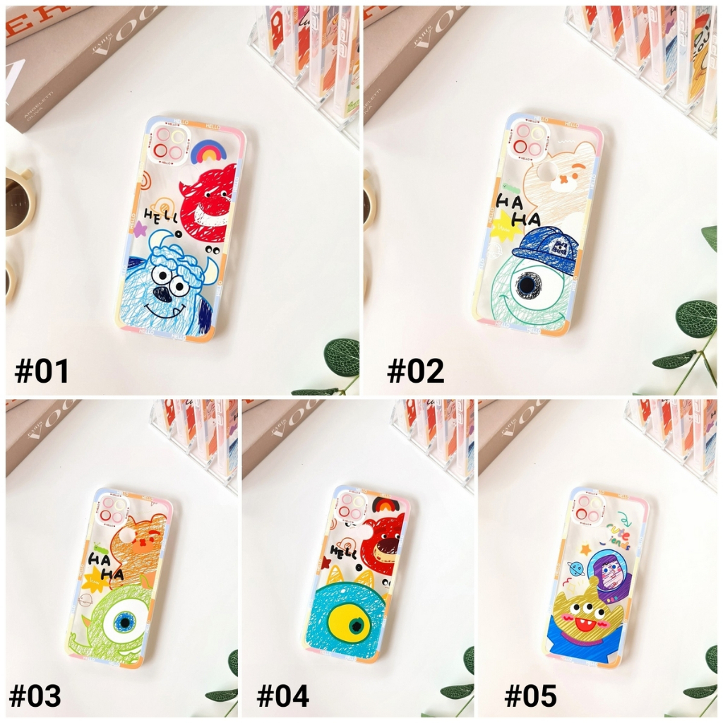 SAMSUNG A03 CORE A12 M12 A23 4G A33 5G A535G | FRAME EYES CARTOON soft case spongebob tpu lens cover