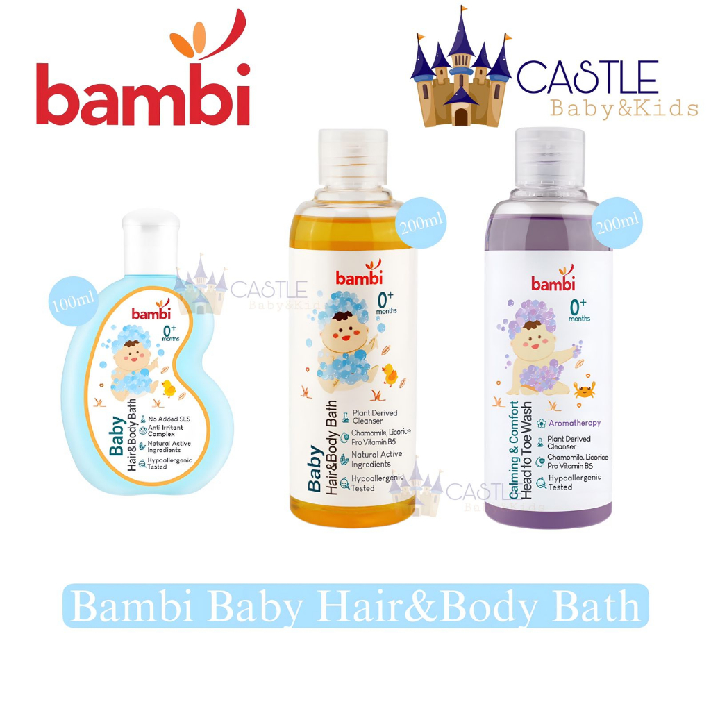 Bambi - Baby Hair &amp; Body Bath 2in1 - Calming &amp; Comfort Head To Toe Wash - Sabun Mandi &amp; Shampoo Bayi