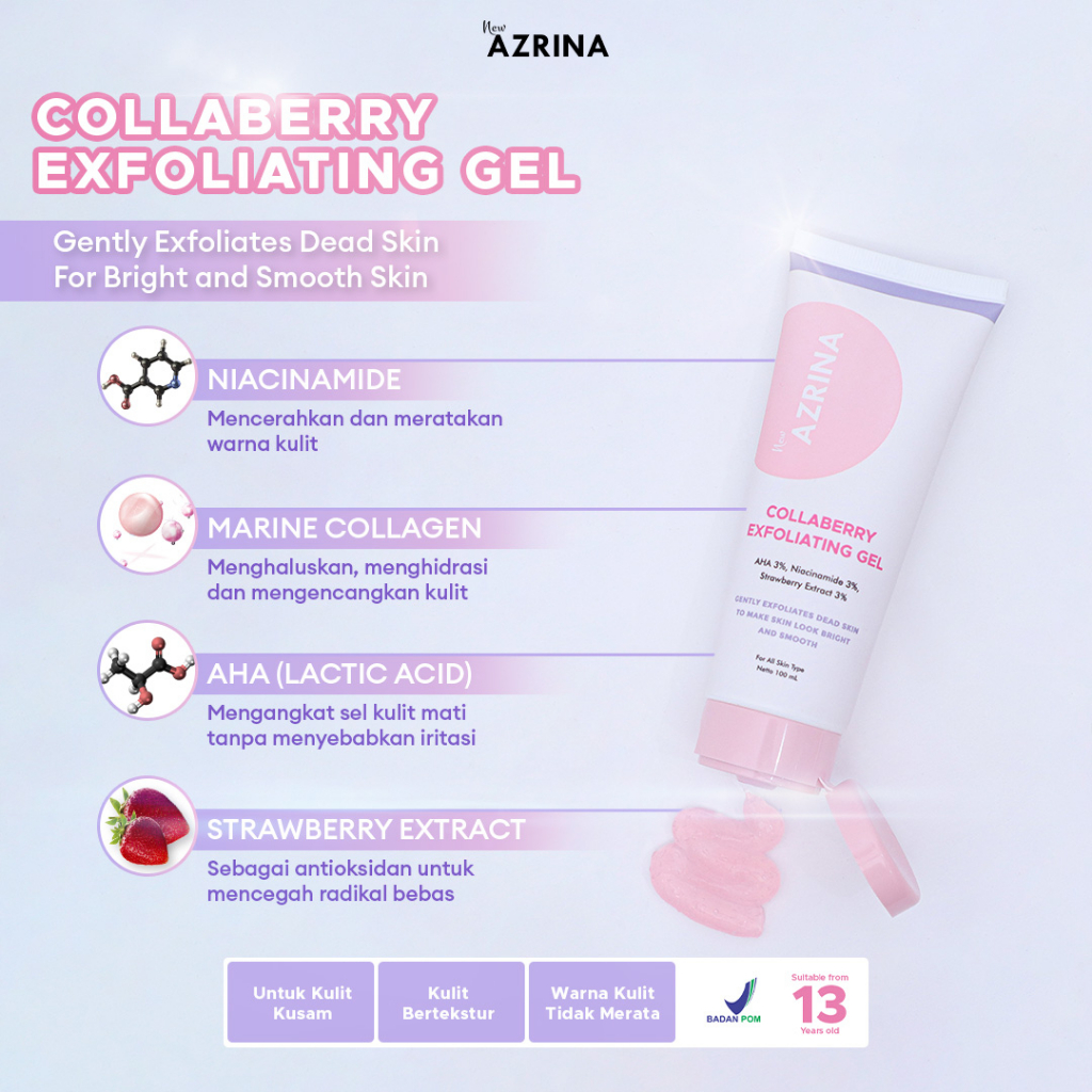 CLEARANCE SALE - Azrina Collaberry Body Exfoliating Gel BPOM