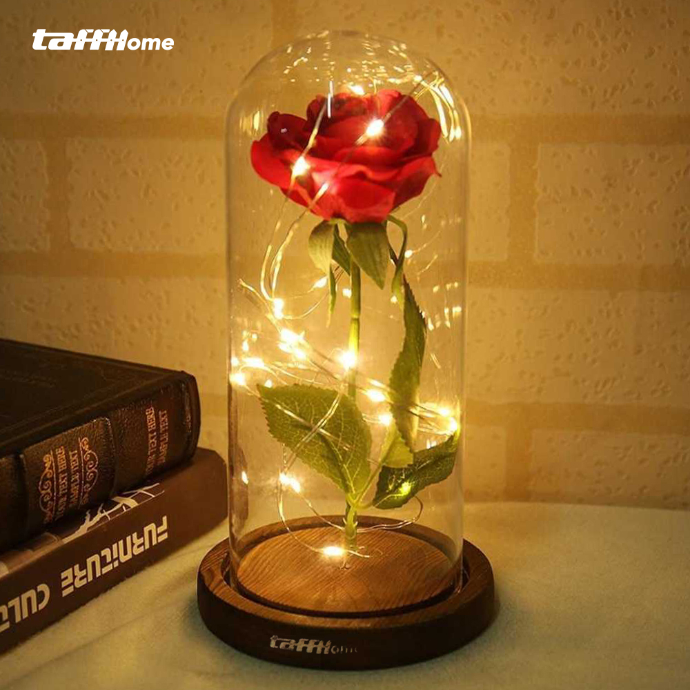 Lampu Meja Hias LED Mawar Beauty &amp; The Beast Warm White - AC01