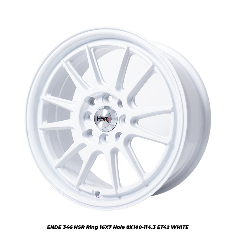 VELG TERBARU HSR ENDE 346 HSR RING 16 LEBAR 7 HOLE 8X100-114,3 ET42 WHITE