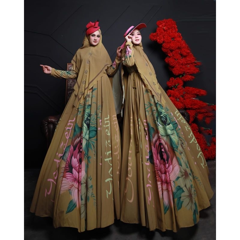 zunaira syari by yodizen/gamis syari lebaran/gamis syari ceruty premium(READY)