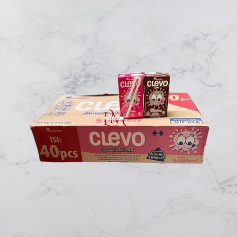 

[ SATU DUS ISI 40 pcs ] ~ SUSU UHT CLEVO KOTAK KECIL