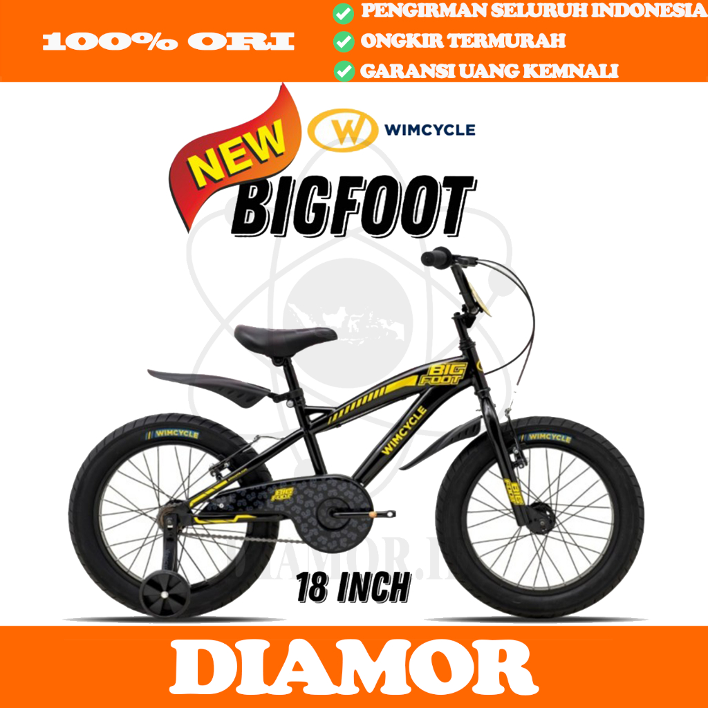 WIMCYCLE WIM CYCLE BIGFOOT Sepeda BMX 16 18 20 Inch BAN JUMBO BESAR 3.0