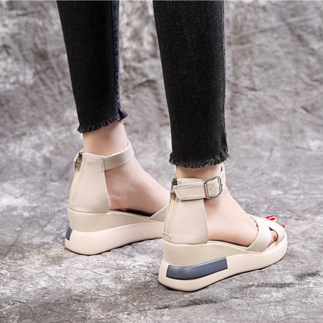 Free Box Sandal Wedges Wanita Kekinian Terlaris Sandal Wanita Best Seller NS7978 Sepatu Sandal Wedges Wanita Fahion