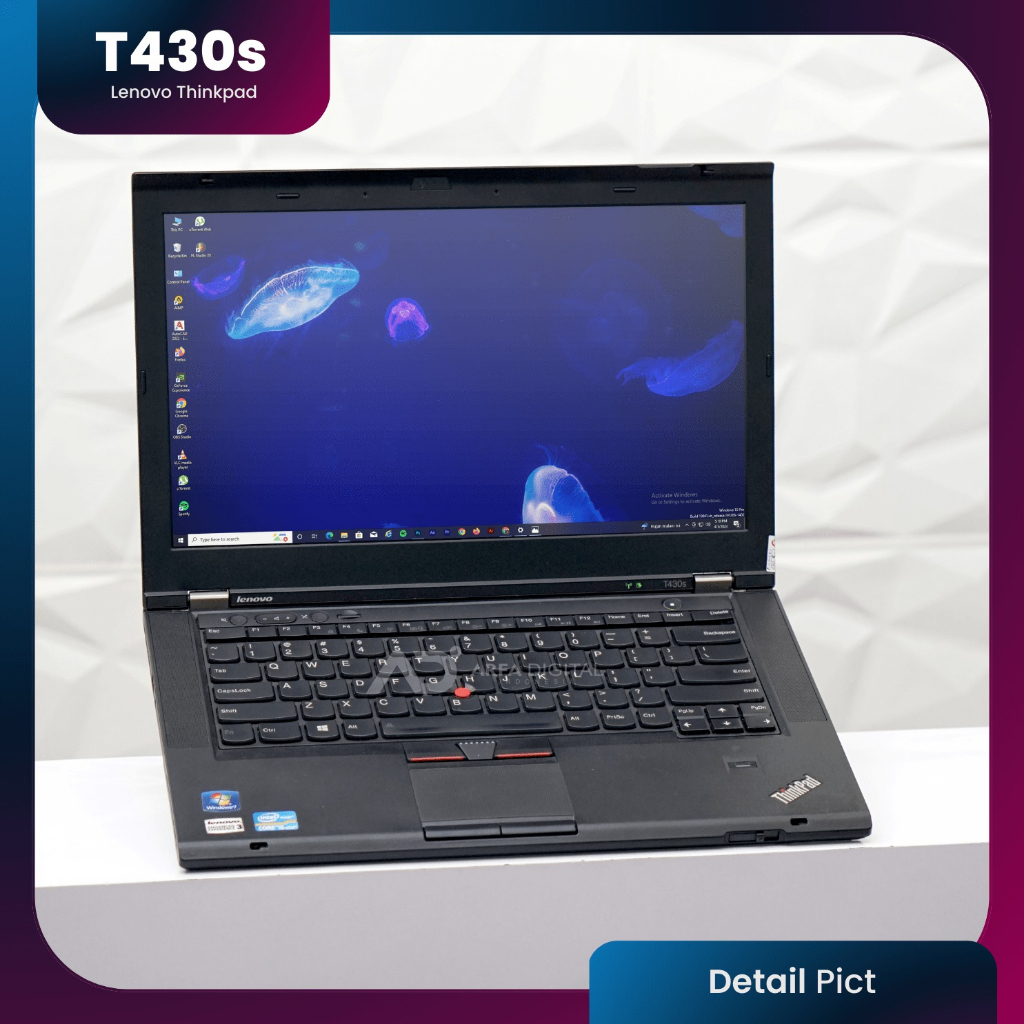 Laptop Lenovo Thinkpad T430s Intel Core i5 Gen 3 Ram 8GB SSD 256GB 14&quot; Win 10 Bergaransi