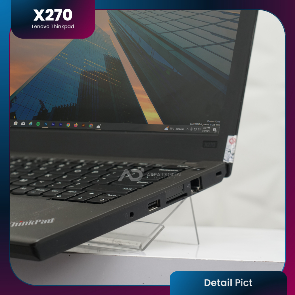 Laptop Lenovo Thinkpad X270 Core I5 Gen 6 RAM 8GB SSD 256GB Bergaransi