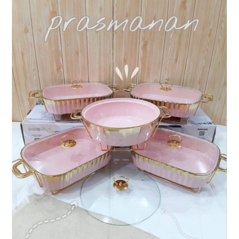 prasmanan keramik size 15" isi 5 FREE PAKING KAYU