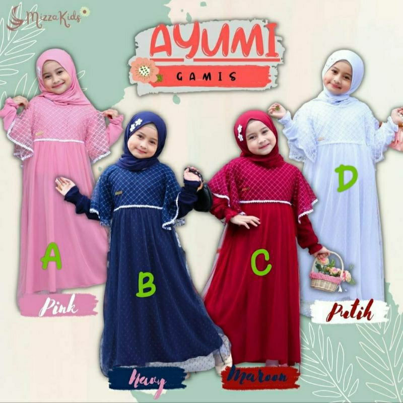 Gamis Anak / Gamis Ayumi Set By Mizza Kids