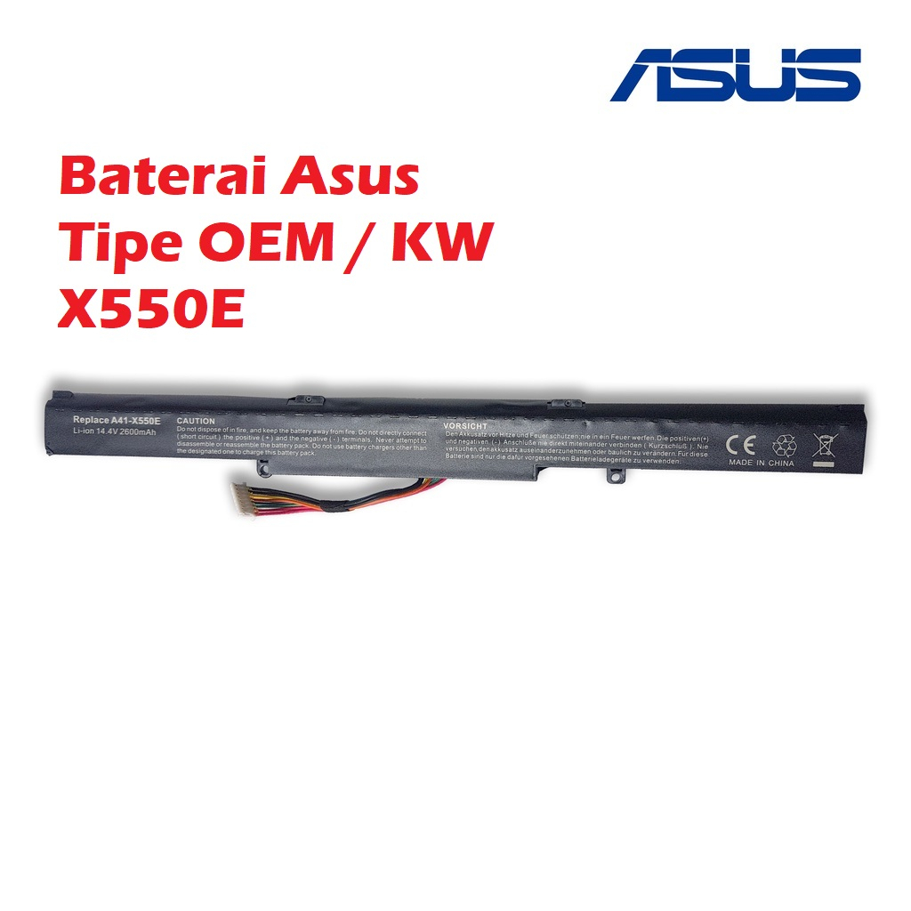 ORIGINAL BATERAI ASUS X550E X452 X452E X450 A450 A450C A450CA X450C A450L A450V A550 A550C F450 F550 F552 K450 X550 A41-X550A TIPE TANAM