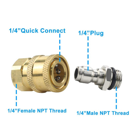 ORIGINAL Konektor Pencuci Bertekanan Tinggi Quick Connector M14X1.5Mm