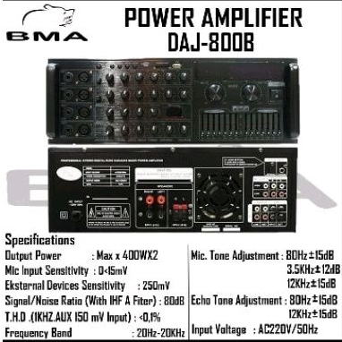 power amplifier BMA DAJ - 800B