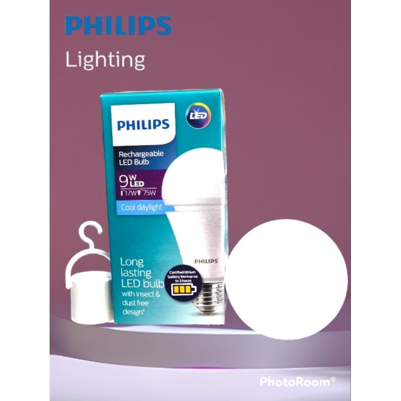 lampu emergency philips 9 watt lampu darurat lampu led/ lampu otomatis menyala/ lampu philips Ac DC