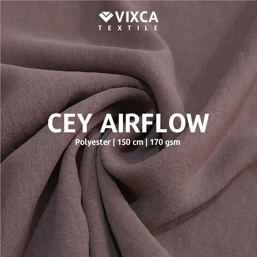 [PER 0,5 M] Kain Bahan CEY Airflow Lebar 150 cm Crinkle Cringkel Crinckle Krinkle Stretch Premium Polos Polosan ECER 1/2 METER METERAN 50 CM CENTIMETER