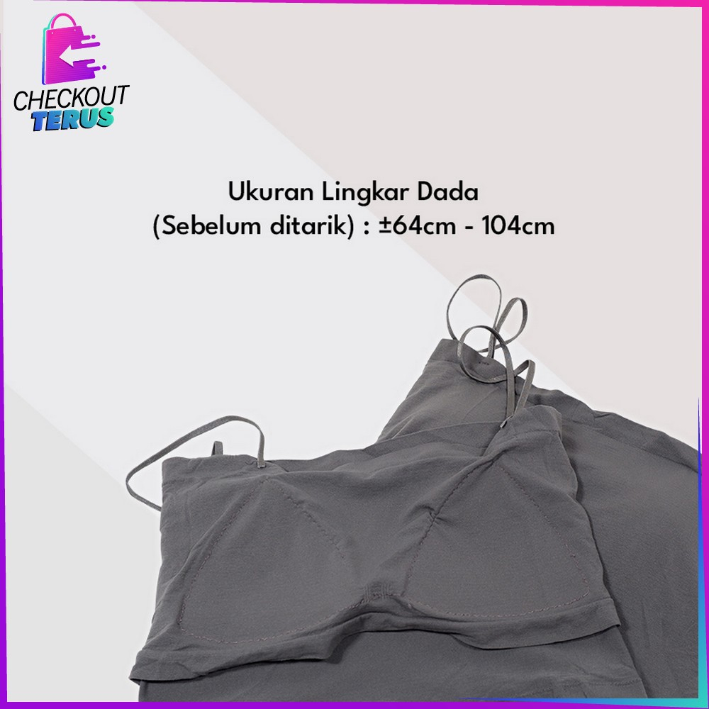 CT P263 Tank Top Crop Tali Spagheti Tanpa Lengan Basic Tanktop Pakaian Dalam Polos Wanita Sleeveless Top Fashion