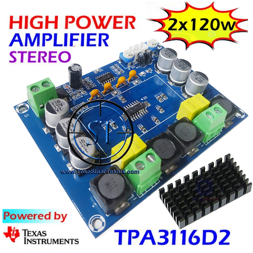 TPA3116 Hi Power Amplifier 2x120w Digital Stereo Audio Ampli TPA3116D2 2x120 Watt Channel Stereo