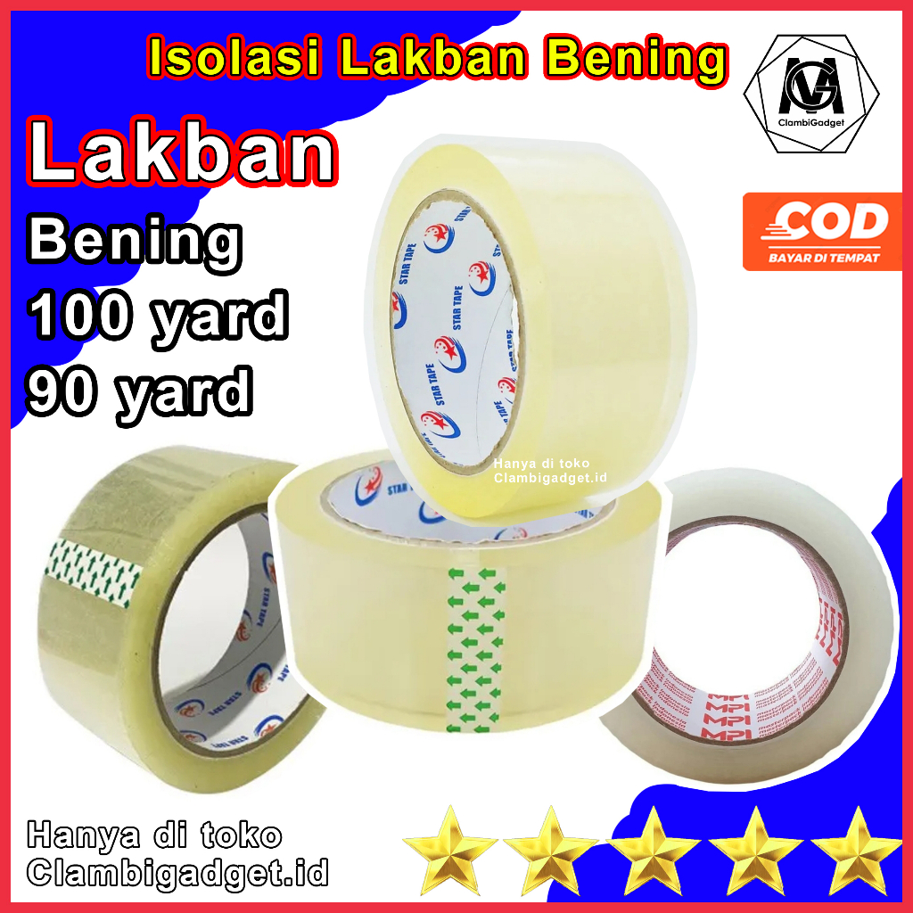

Lakban Bening Besar Solasi Bening Isolasi Bening 2 inch 45 mm 90 Yard 100 Yard Ekonomis MPI Lakban Packing Serbaguna Lakban Murah Solasi Bening Besar Kecil Solasi Besar Tebal Lakban Besar Packing Paket Solasi Isolasi Lakban Laban Bening Laban Besar Laban