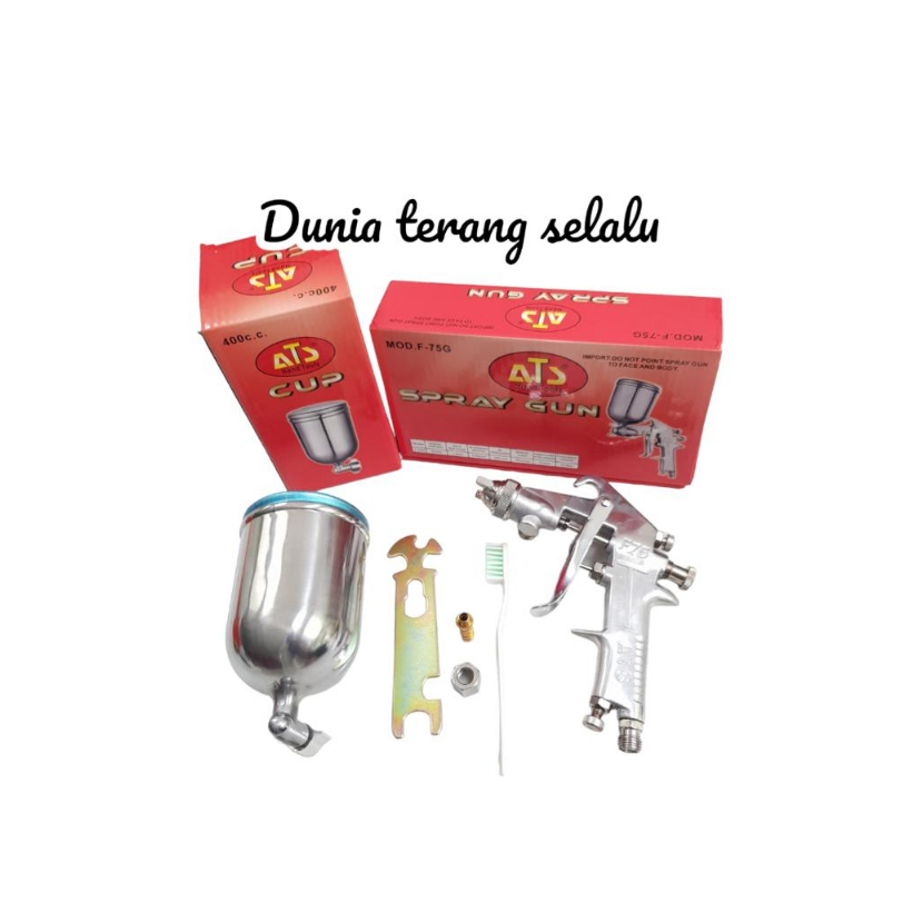 Spray Gun ATS F 75 G Tabung Atas  400 ml - Semprotan Cat Tabung Atas F75G -Air Spray Gun ATS - Sped Dico Spet Cat Ducco ATS MOD.F-75G