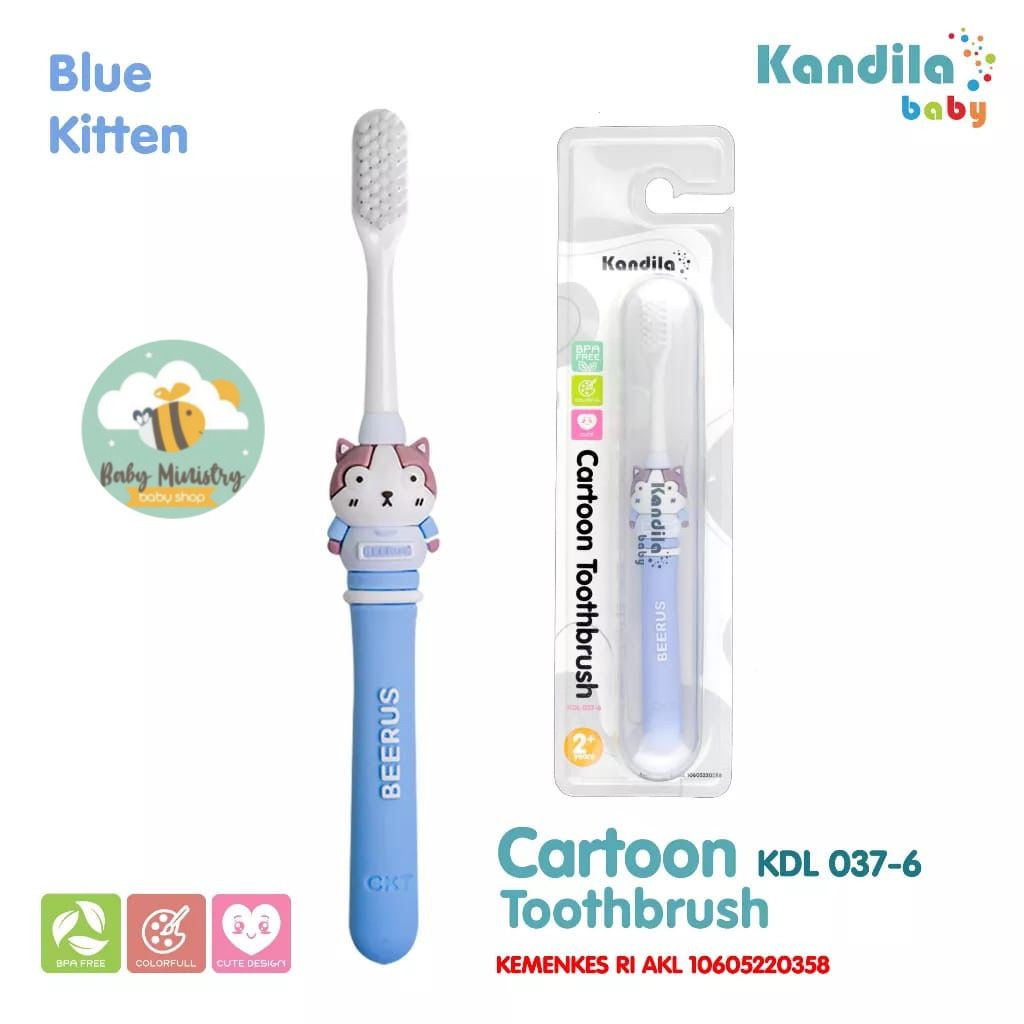 Kandila Baby Cartoon Toothbrush (KDL037-6) / SIKAT GIGI BAYI AMAN /SIKAT GIGI ANAK KARAKTER / SIKAT GIGI BAYI KARAKTER LUCU / SIKAT GIGI KARAKTER