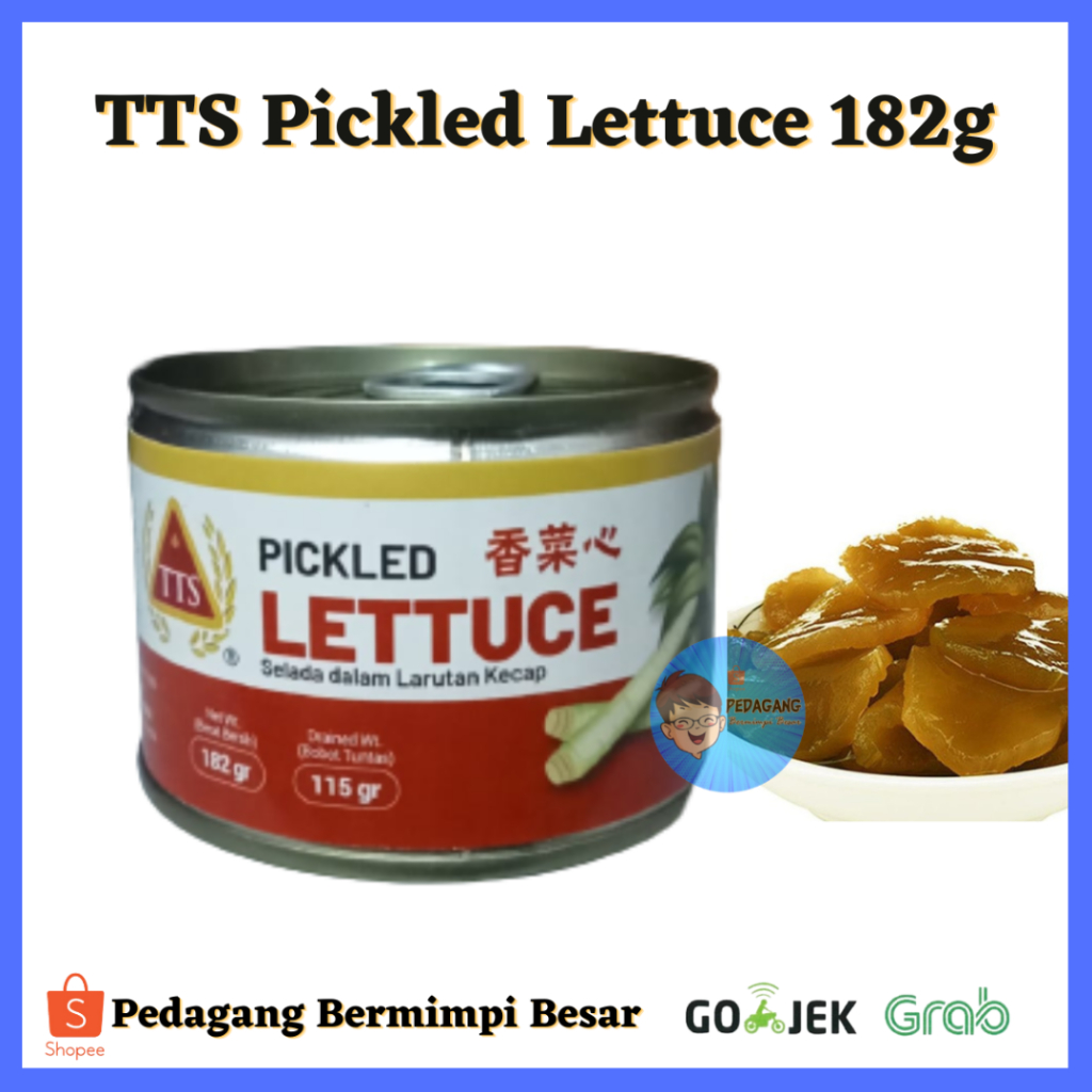 

TTS Pickled Lettuce 182g/ Acar Selada Pickled Lettuce TTS Cai Xin Chaisim Kaleng /Asinan Sayur Selada Kalengan