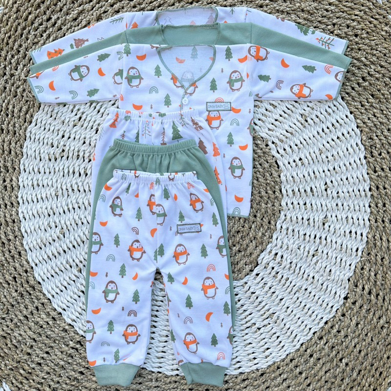 PROMO 7.7 18 Pcs Baju Bayi Celana Bayi Setelan Bayi Baju Bayi Newborn Baju Bayi Baru Lahir Atasan Bayi Baju Bayi Murah Baju Bayi Lucu Baju Bayi Seri Sage Green DNW BABY