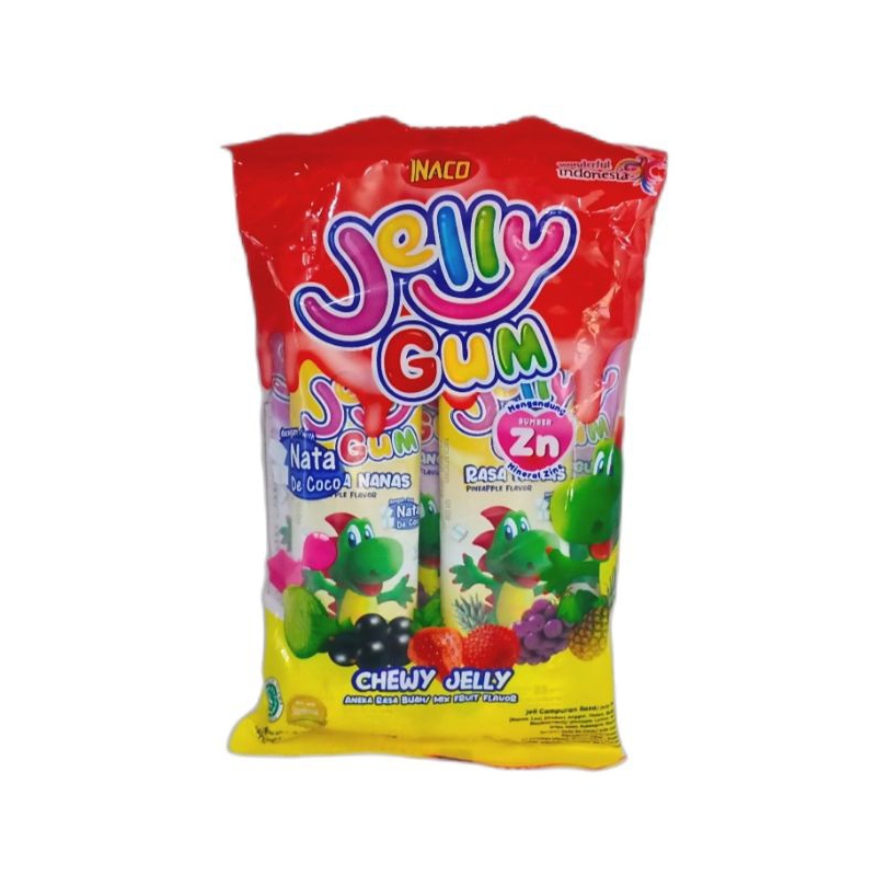 

INACO JELLY GUM CHEWY JELLY ANEKA RASA BUAH 1 PACK ISI 5PCS