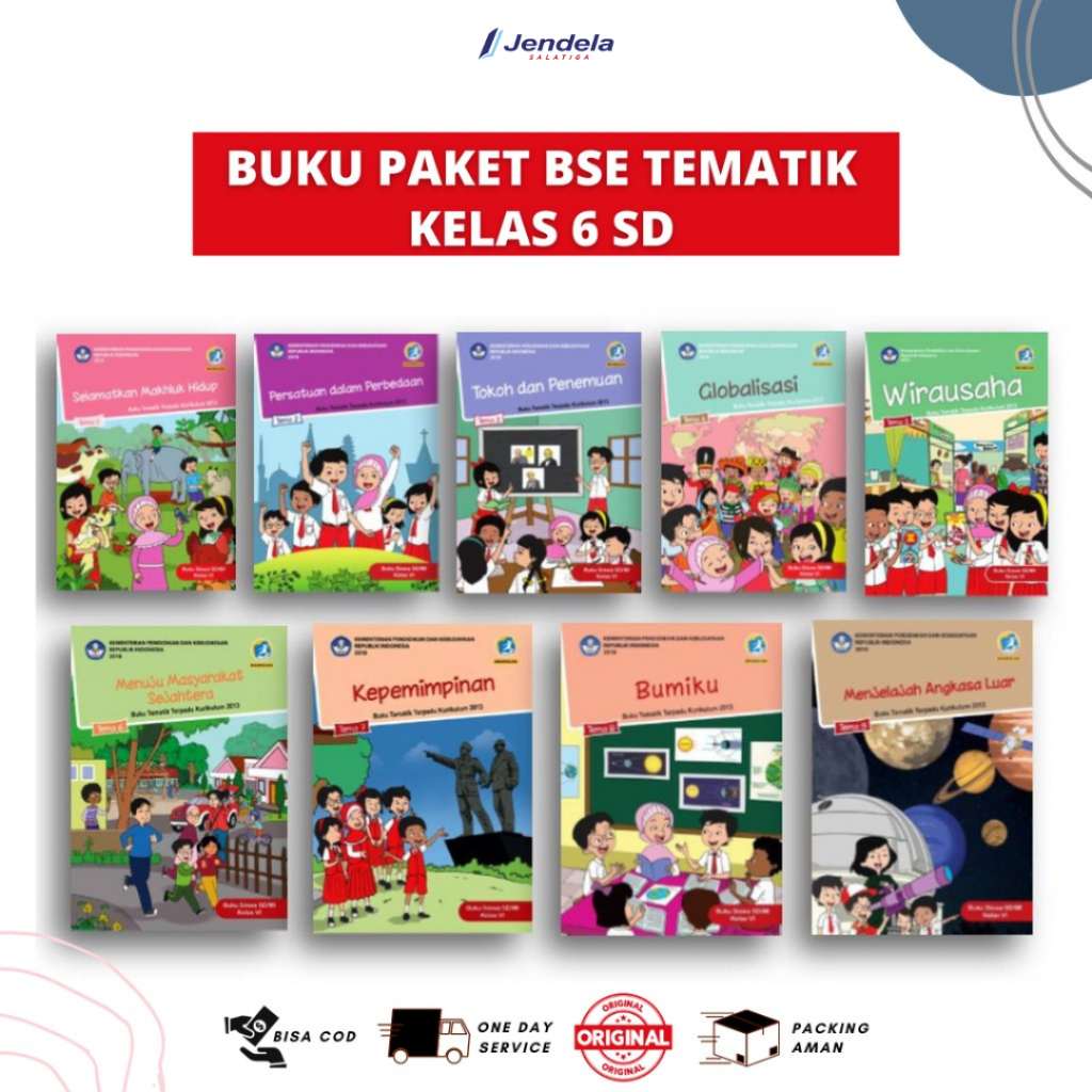 Buku Tema Kelas 6 SD Tema 1-9 Buku Paket SD Kelas 6 BSE Tematik K13 Edisi Revisi 2018