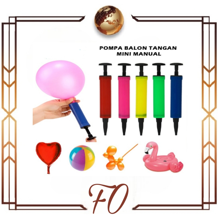 (FO)Pompa Balon Tangan Manual / Alat Pompa Tiup Angin Balloon Bola Pelampung Ban Renang / Portable Manual Hand Pump / Pompa Mini