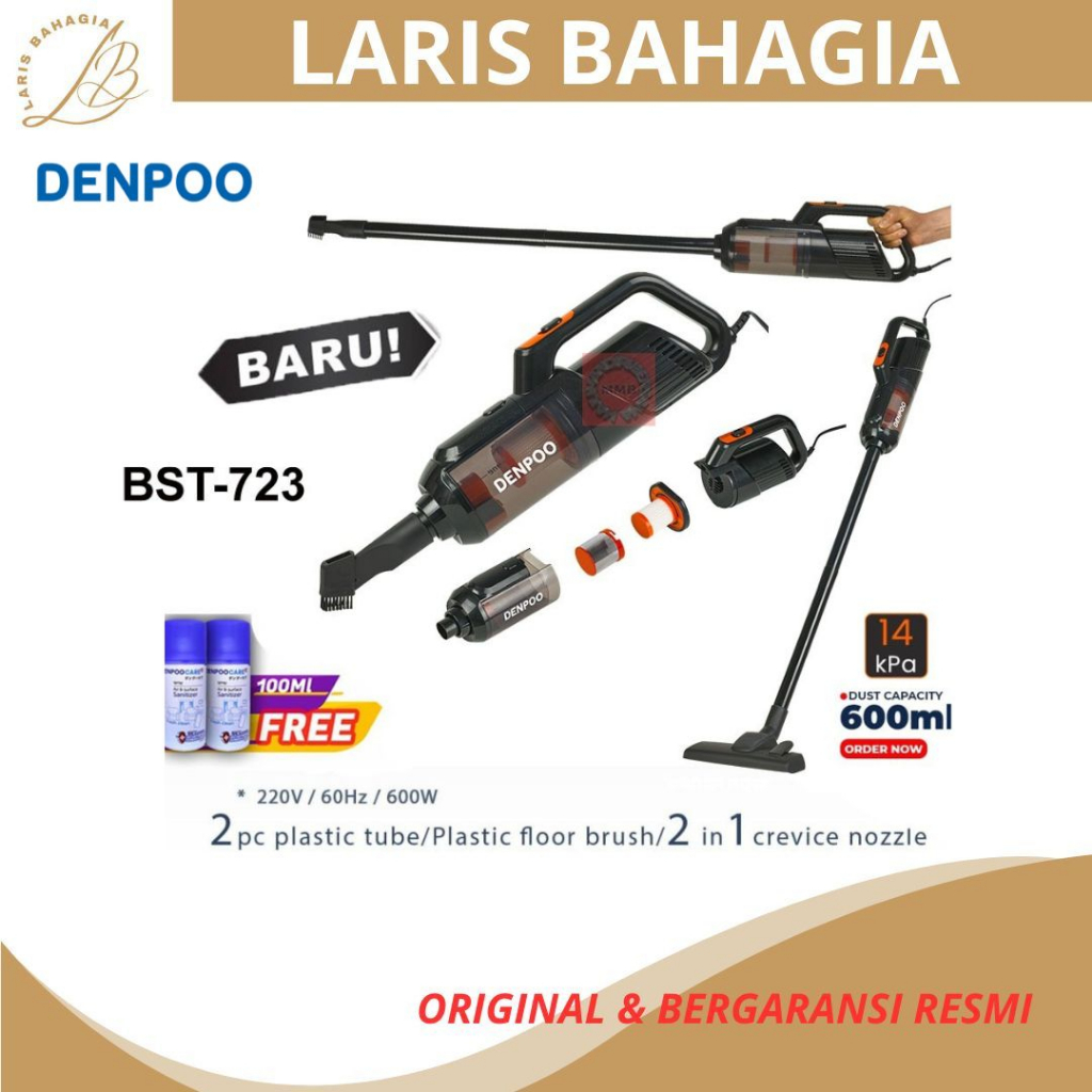 Vacuum Cleaner DENPOO BST 723 Handheld Penghisap Debu Sofa 14KPA