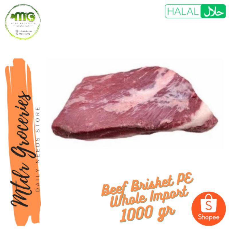 Daging Sandung Lamur Impor - Beef Brisket PE Import