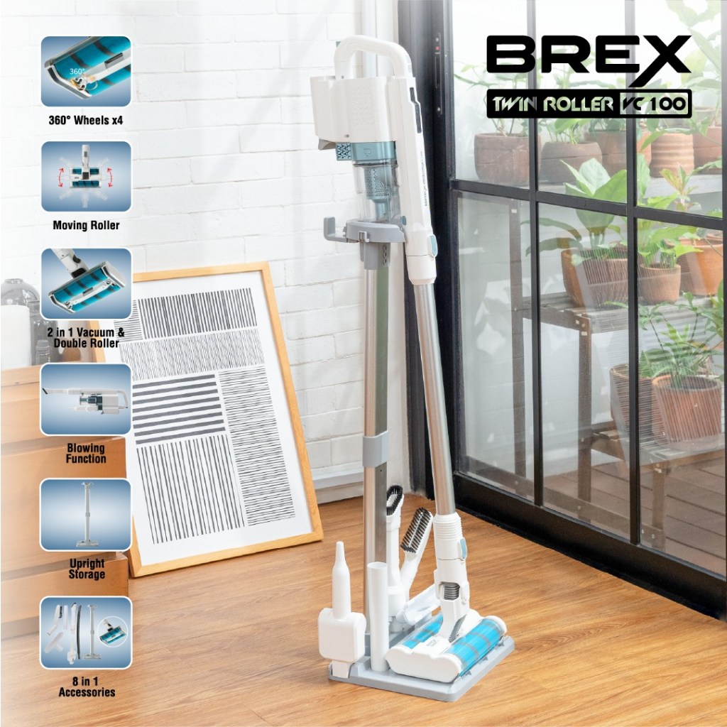 BREX VC100 / VC200 Cordless Vacuum Cleaner 3in1 Vacuum Tanpa Kabel New 2023