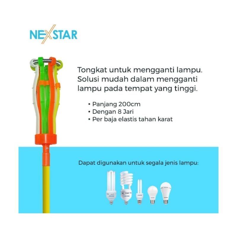 Tongkat pengganti lampu NEXSTAR Stik lampu Galah pengganti lampu