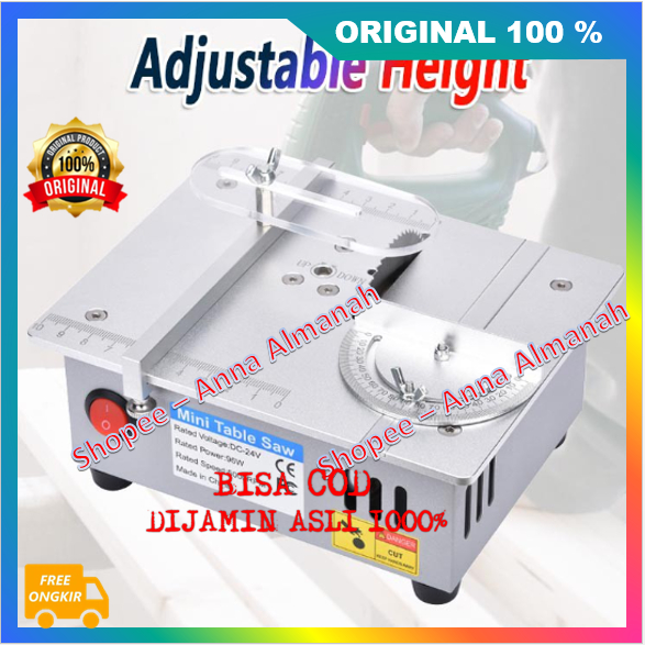 PROMO Mesin Gergaji Mini Table Saw Mini Portable / Meja Mesin Potong Besi Pipa Mini Serbaguna 100% A