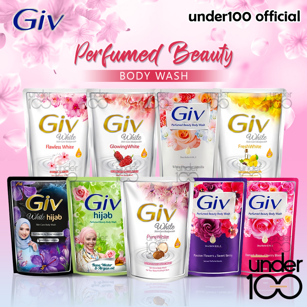 ❤ Under100 ❤ GIV White Perfumed Beauty Body Wash Liquid Sabun Mandi Cair 400 | 450 ml | HALAL BPOM