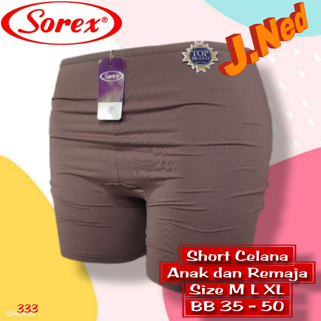 J333 Sorex Celana Short Wanita Remaja/Dewasa  Size M L Xl (Kecil Bb 35 - 55 Kg)