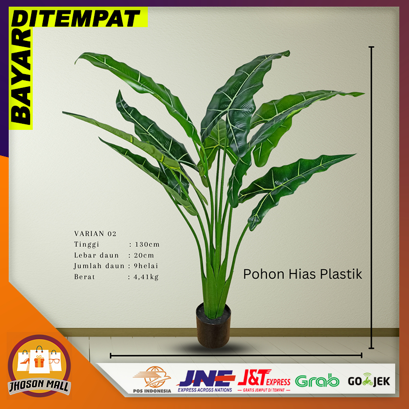 JM Pot Bunga Plastik / Pohon Hias Plastik Dekorasi / Pohon Hiasan Tinggi : ± 1.2 MTR / Tanaman Plast