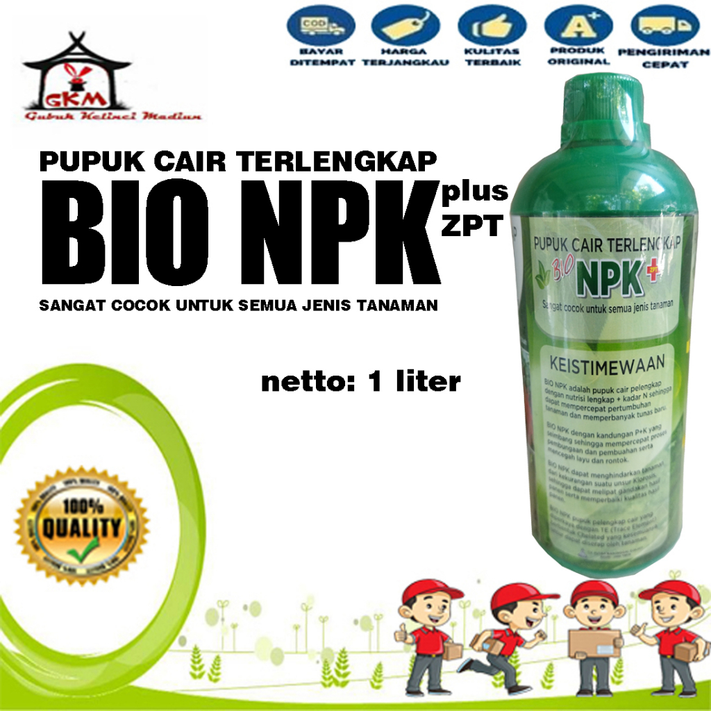 BIO NPK plus ZPT Pupuk Organik Terlengkap 1 liter