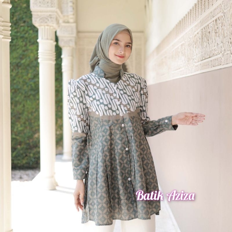 Tunik Batik Wanita Motif ParangAyu by Batik Aziza