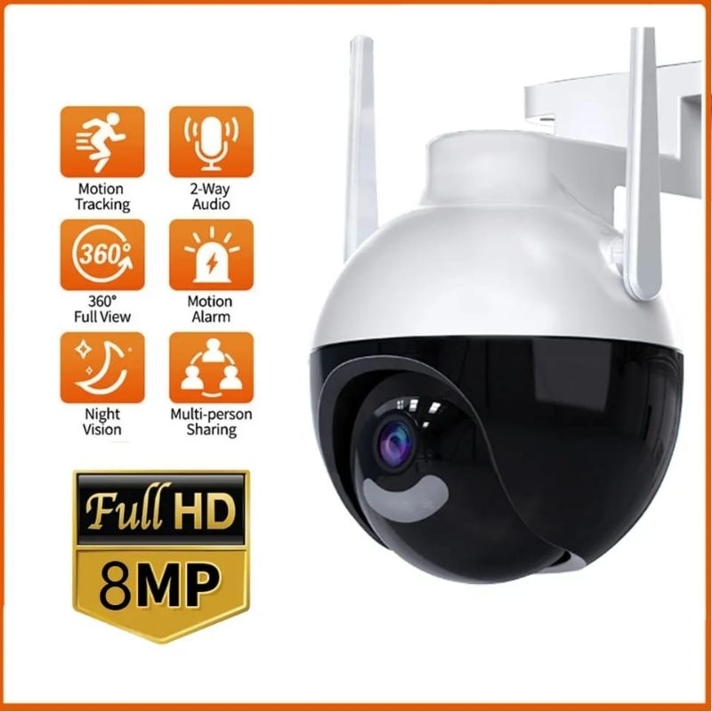 NEW IP CAMERA V380 OUTDOOR WIRELESS 8MP FULL HD 1080P CCTV WIFI PTZ SPEED DOME