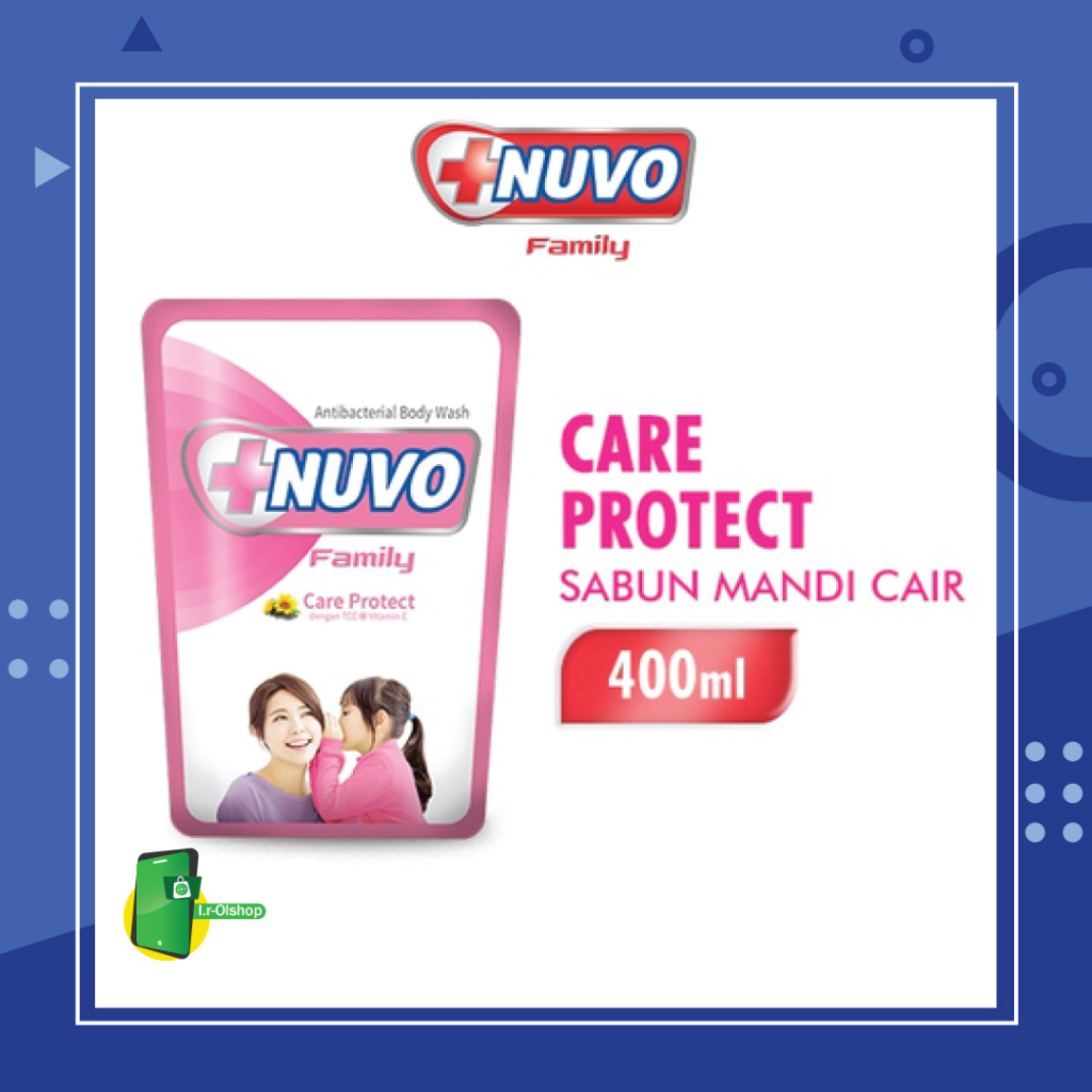NUVO FAMILY Sabun Mandi Cair pink Pouch 400ML