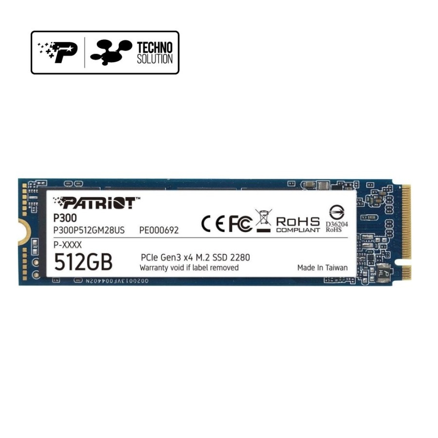 Patriot SSD P300 M.2 2280 PCI-e Gen.3 x 4 (NVMe 1.3) 512 GB