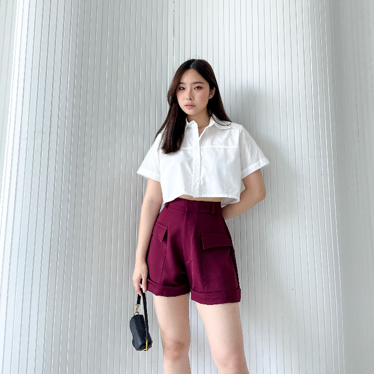 Regi Pocket Shorts / Celana Pendek Wanita / Casual Pants / Korean Style