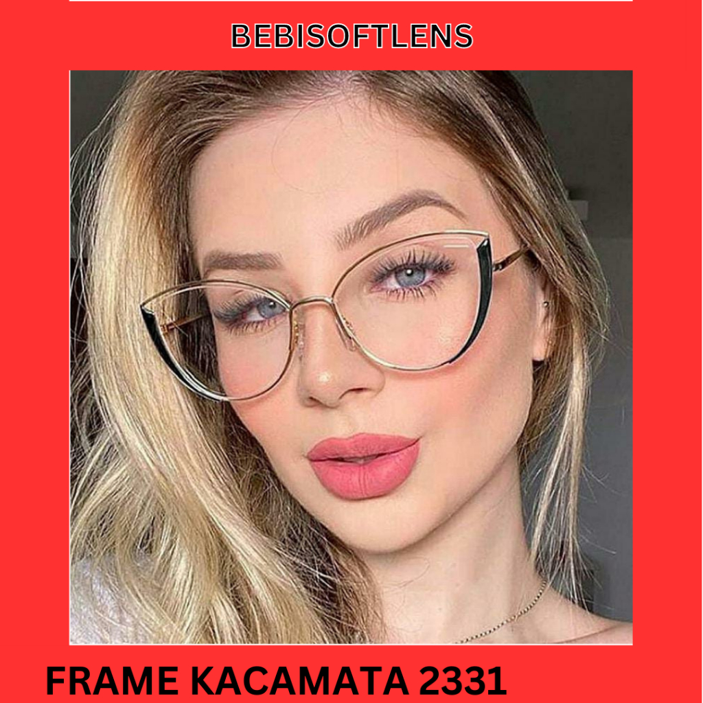 Kacamata Korea 2331 Kacamata Minus Normal , Kacamata Gaya Bluecromic Anti Radiasi Kaca Mata Minus Wanita Pria / BB