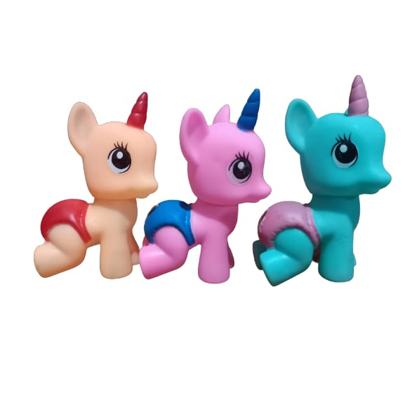 MAINAN ANAK Kuda Pony Karet 3PCS