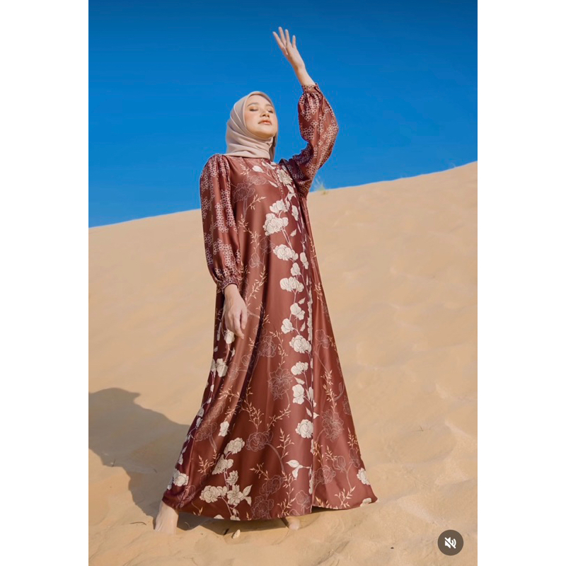 SIAP KIRIM size L RUST asha dress hl heaven lights asha dress hl heaven lights dress arunika series