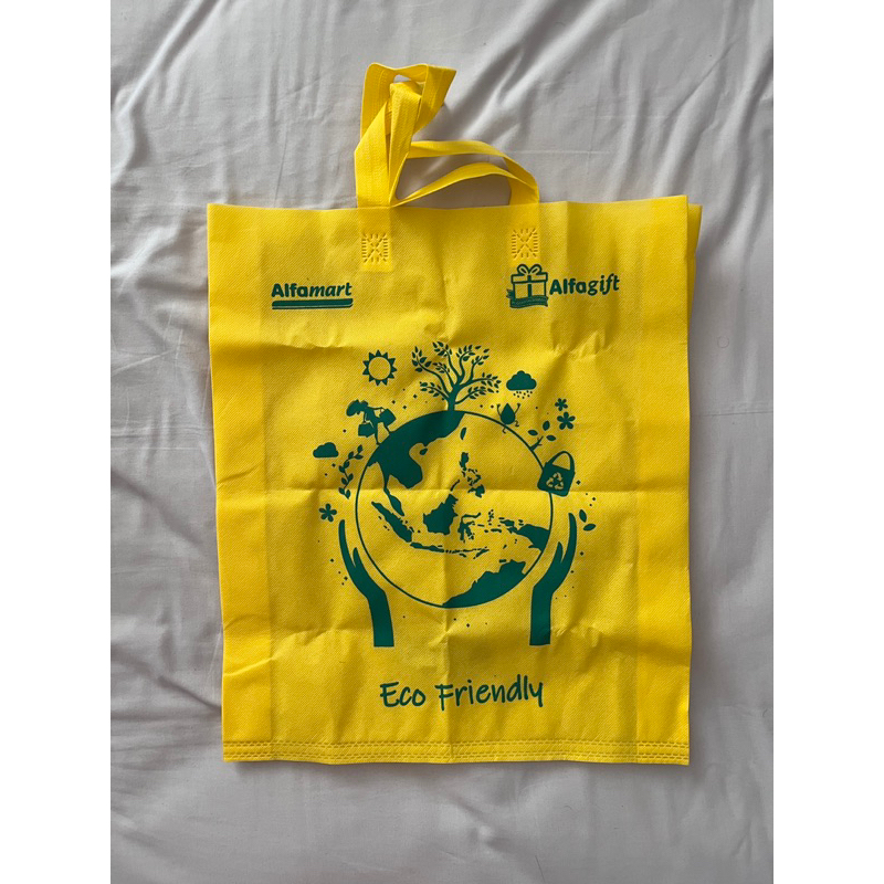 TAS BELANJA SHOPPING BAG REUSABLE BAG TOTEBAG INDOMARET ALFAMART BESAR DAN KECIL
