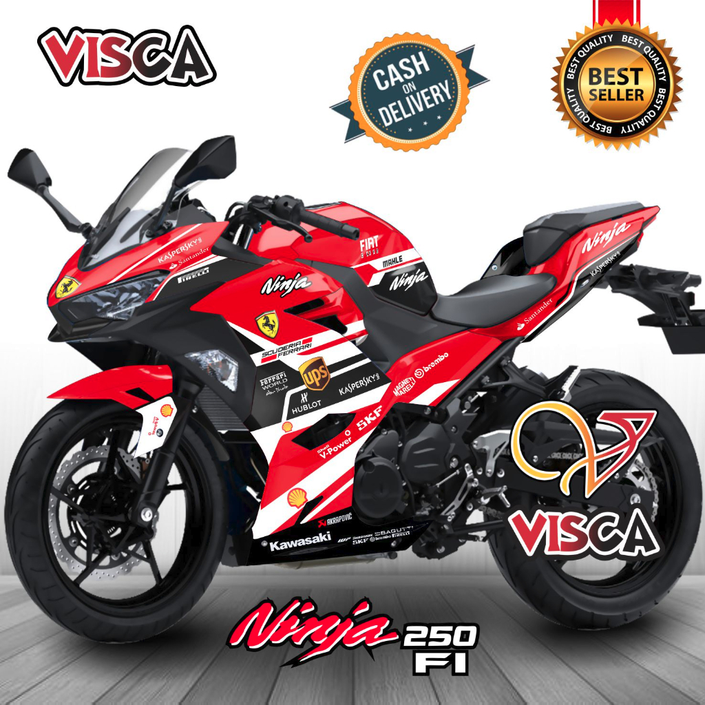 Decal Ninja 250 Fi New Full Body Stiker Ninja 250 Fi Striping Ninja 250 Fi Dekal Ninja 250 New 2018 